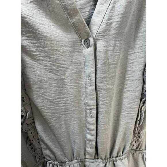Monteau Chambray Flutter Sleeve Romper XS - Picture 5 of 7